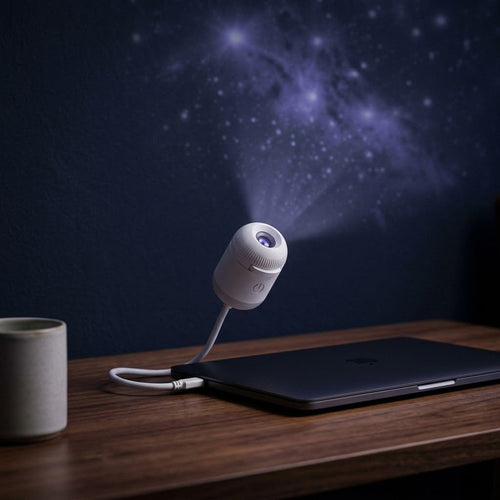 מקרן שמי כוכבים USB — עד 24 עיצובי גלקסיה
